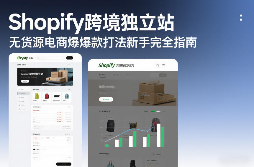 2024 Shopify跨境独立站无货源爆款打造：新手从0到1实操完全指南