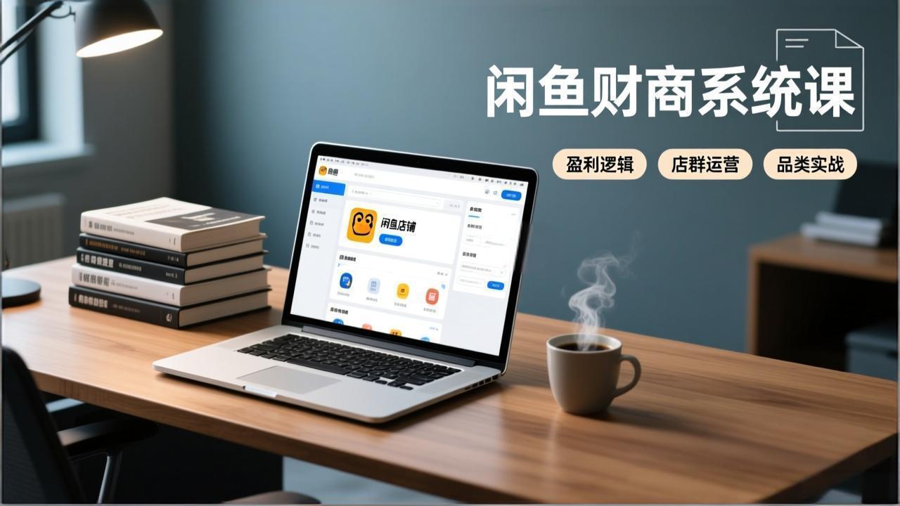 闲鱼财商系统课：盈利逻辑+店群运营+品类实战全攻略，从0到1实现稳定月入过万