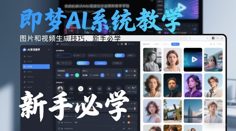 即梦AI系统教程：图片+视频生成技巧全攻略，新手入门必学指南