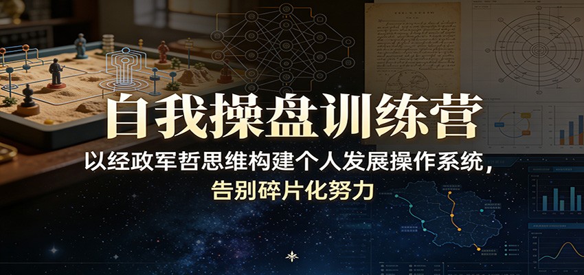 自我操盘训练营：经政军哲思维构建个人发展OS，告别碎片化努力