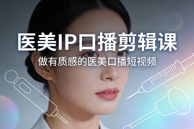 医美IP口播剪辑课：从0到1教你做有质感医美口播短视频，干货技巧全解析