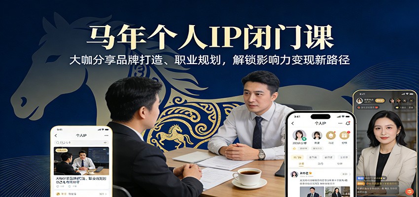 马年个人IP闭门课：大咖亲授品牌打造+职业规划，解锁影响力变现新路径