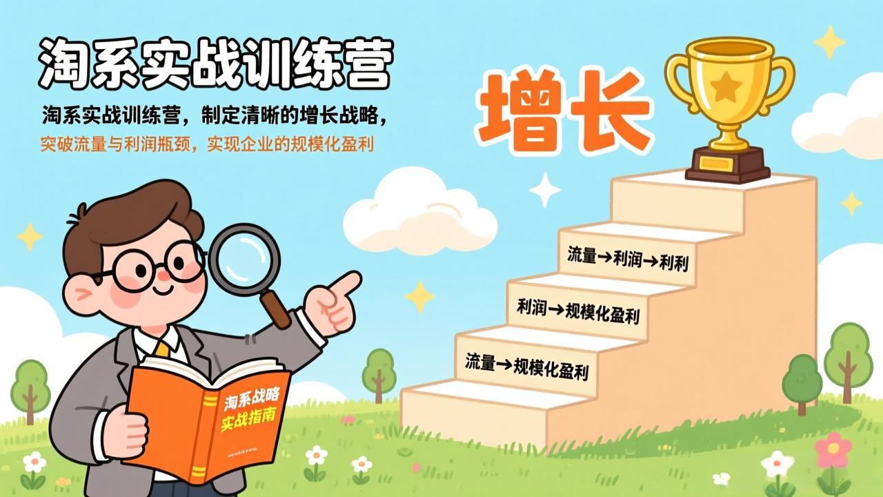 淘系实战训练营(更新)：制定增长战略，突破流量与利润瓶颈，实现规模化盈利指南