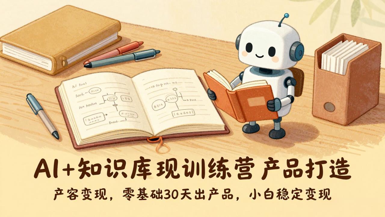 零基础小白AI+知识库变现训练营：30天打造产品+内容创作+全平台稳定变现