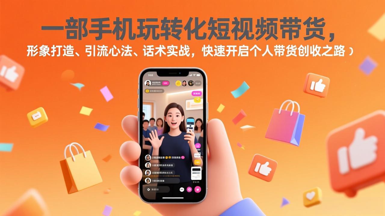 一部手机玩转短视频带货：形象打造+引流心法+话术实战，快速开启个人创收之路