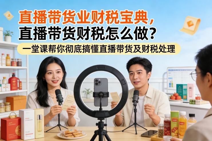 直播带货财税处理全攻略：一堂课搞清合规避坑与实操技巧