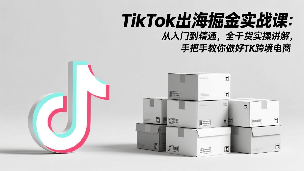 TikTok跨境电商实战课：从入门到精通全干货实操，手把手教你从0到1做好出海掘金