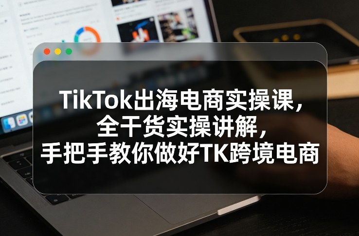 TikTok出海电商实操课：从0到1手把手教学，全干货干货教你玩转TK跨境电商盈利