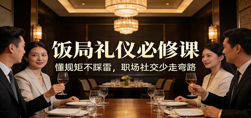 职场饭局礼仪必修课：懂规矩不踩雷，社交少走弯路