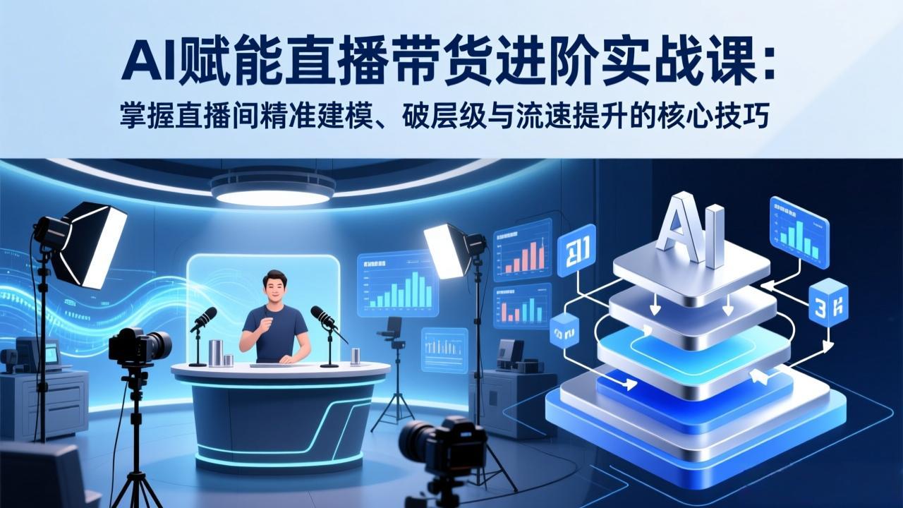 AI赋能直播带货进阶实战课：精准建模、层级突破与流速提升核心技巧