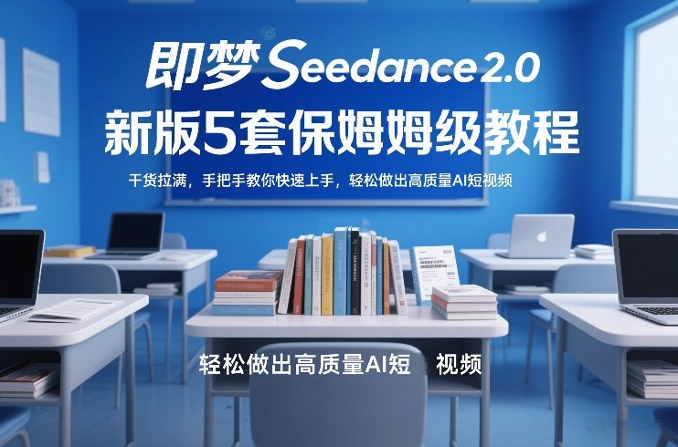 即梦Seedance2.0新版：5套保姆级AI短视频教程，干货拉满手把手教学，快速上手做出高质量作品