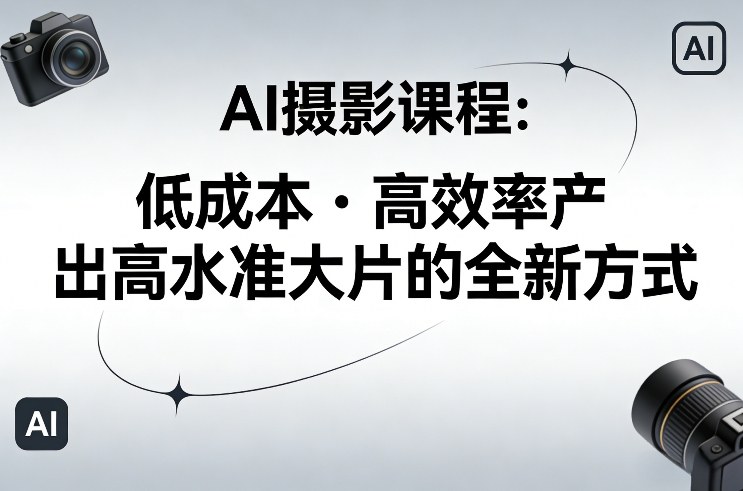 AI摄影课程：低成本高效拍出高水准大片的全新秘诀