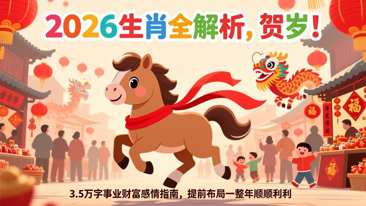 2026贺岁生肖全解析：3.5万字事业财富感情指南，提前布局全年顺遂