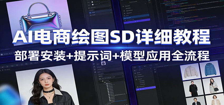 SD电商绘图AI全流程教程：部署安装+提示词优化+模型应用详解