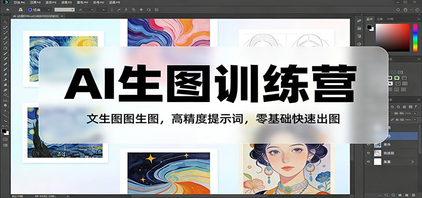 零基础AI生图训练营：文生图+图生图高精度提示词，快速出图全攻略
