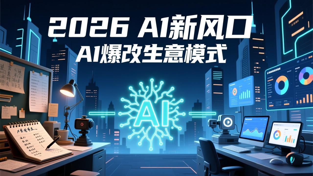 2026AI创富新风口：AI爆改生意模式，短视频直播降本增效抢占先机