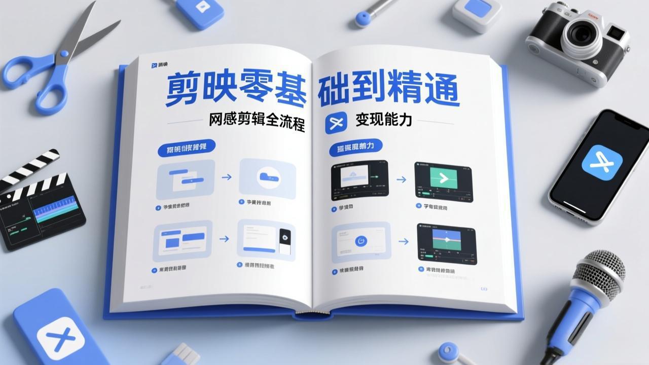 剪映零基础入门到精通：网感剪辑全流程教学，快速掌握可变现剪辑技能