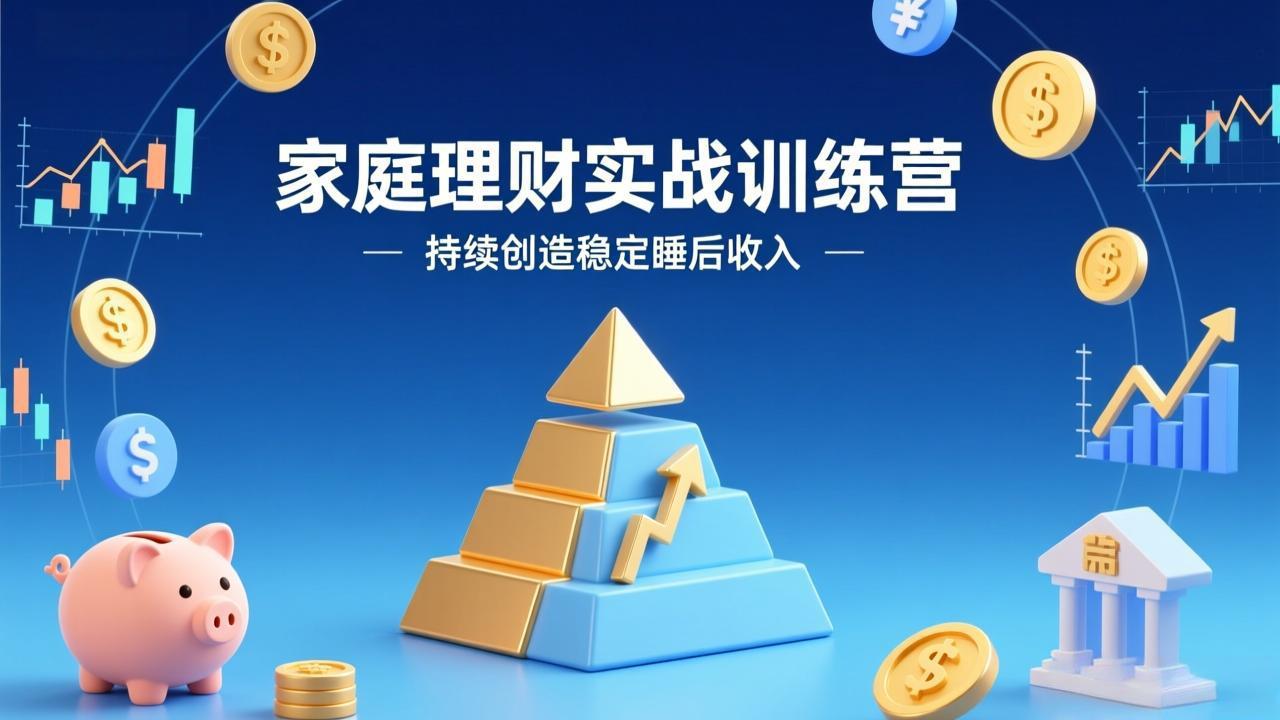 家庭理财实战训练营：从0到1建体系，三阶进阶打造稳定睡后收入