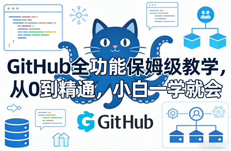 GitHub保姆级教程：全功能覆盖，从0到精通，小白一学就会