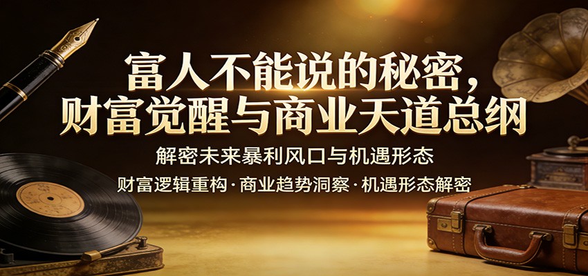 富人不能说的秘密：财富觉醒与商业天道总纲，解密未来暴利风口与机遇形态