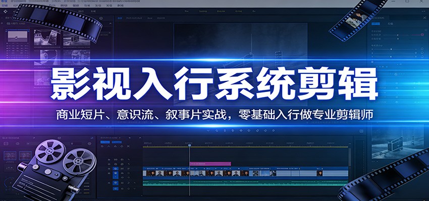 零基础入行剪辑师：影视系统剪辑+商业短片/意识流/叙事片全实战教程