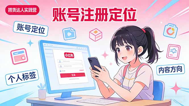 小红书带货达人实战营：从0到1保姆级教程，账号定位+内容创作+选品技巧+带货变现+流量运营