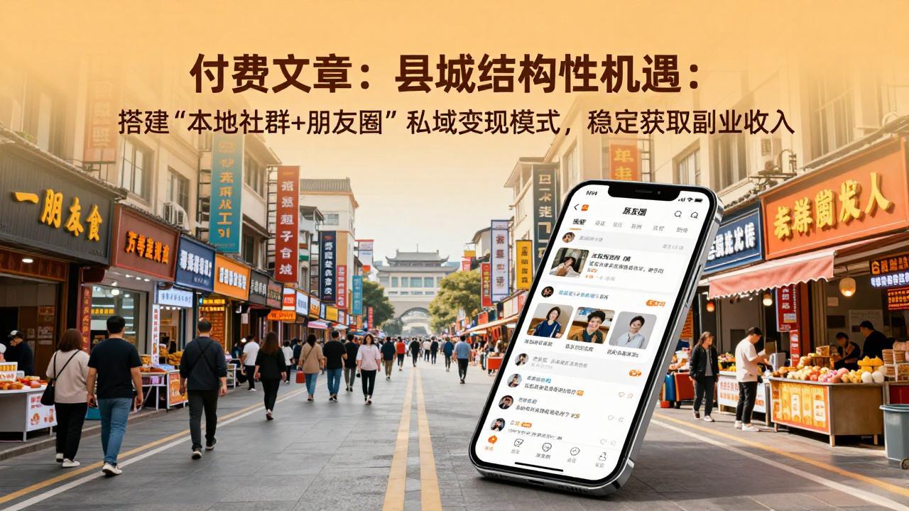 县城副业新机遇：搭建“本地社群+朋友圈”私域变现模式，稳定月入5000+实操指南