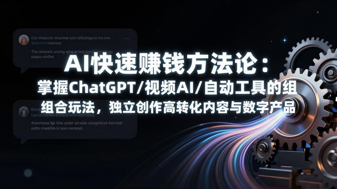 AI赚钱实战指南：ChatGPT+视频AI+自动化工具，独立创作高转化数字产品变现