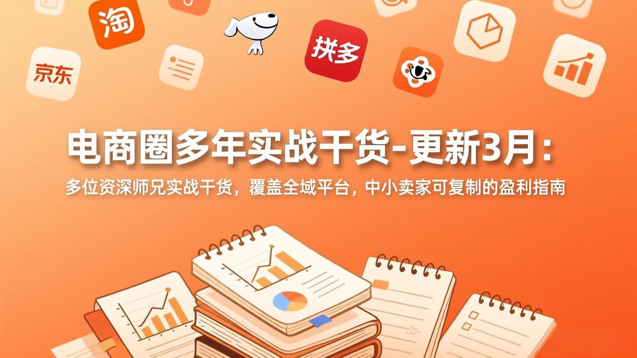 2024年3月更新：电商全域实战干货，资深师兄分享，中小卖家可复制盈利指南