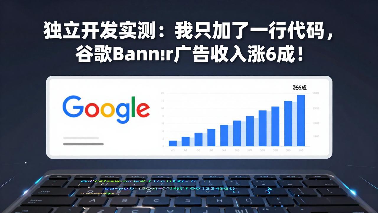 独立开发实测：一行代码，谷歌Banner广告收入暴涨60%！