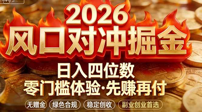 2026美金对冲套利：无赠金策略护航，低门槛实操日赚2000+