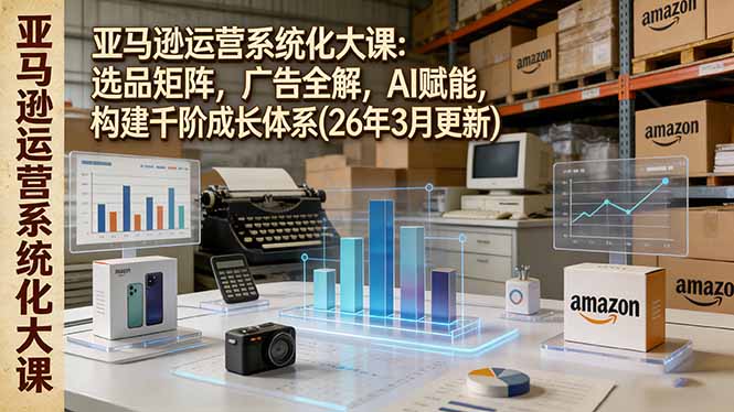 亚马逊运营系统化课：选品矩阵+广告全解+AI赋能，构建千阶成长体系（2026年3月更新）