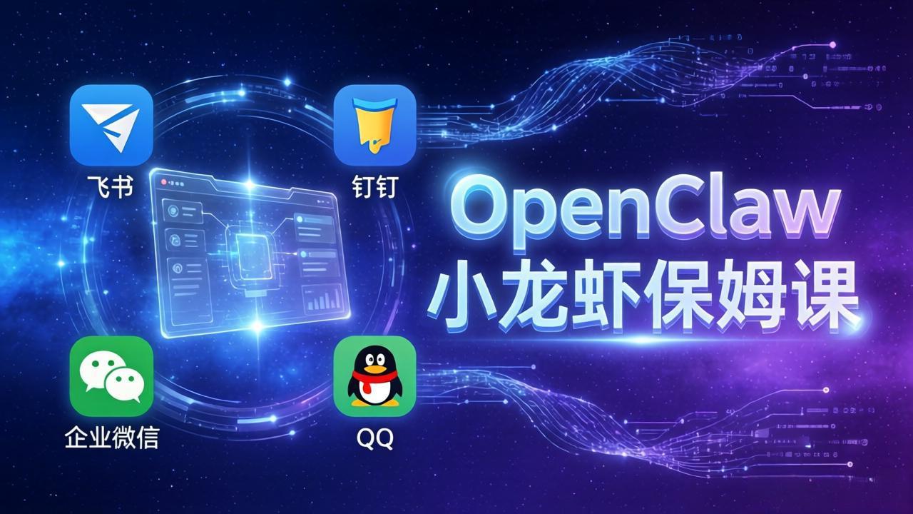 OpenClaw小龙虾SOE标准指南：Windows/macOS/Linux/Docker全系统部署，飞书+钉钉+企业微信+QQ统一接入