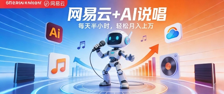 网易云AI说唱变现：每天半小时AI创作，流量变现轻松月入1W