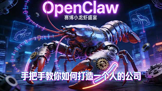 小龙虾创业：OpenClaw从产品到爆款，手把手教你打造一个人的公司